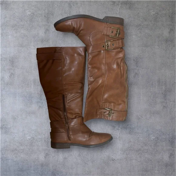 Rampage Tan Over the Knee Women’s Boots - Picture 1 of 5